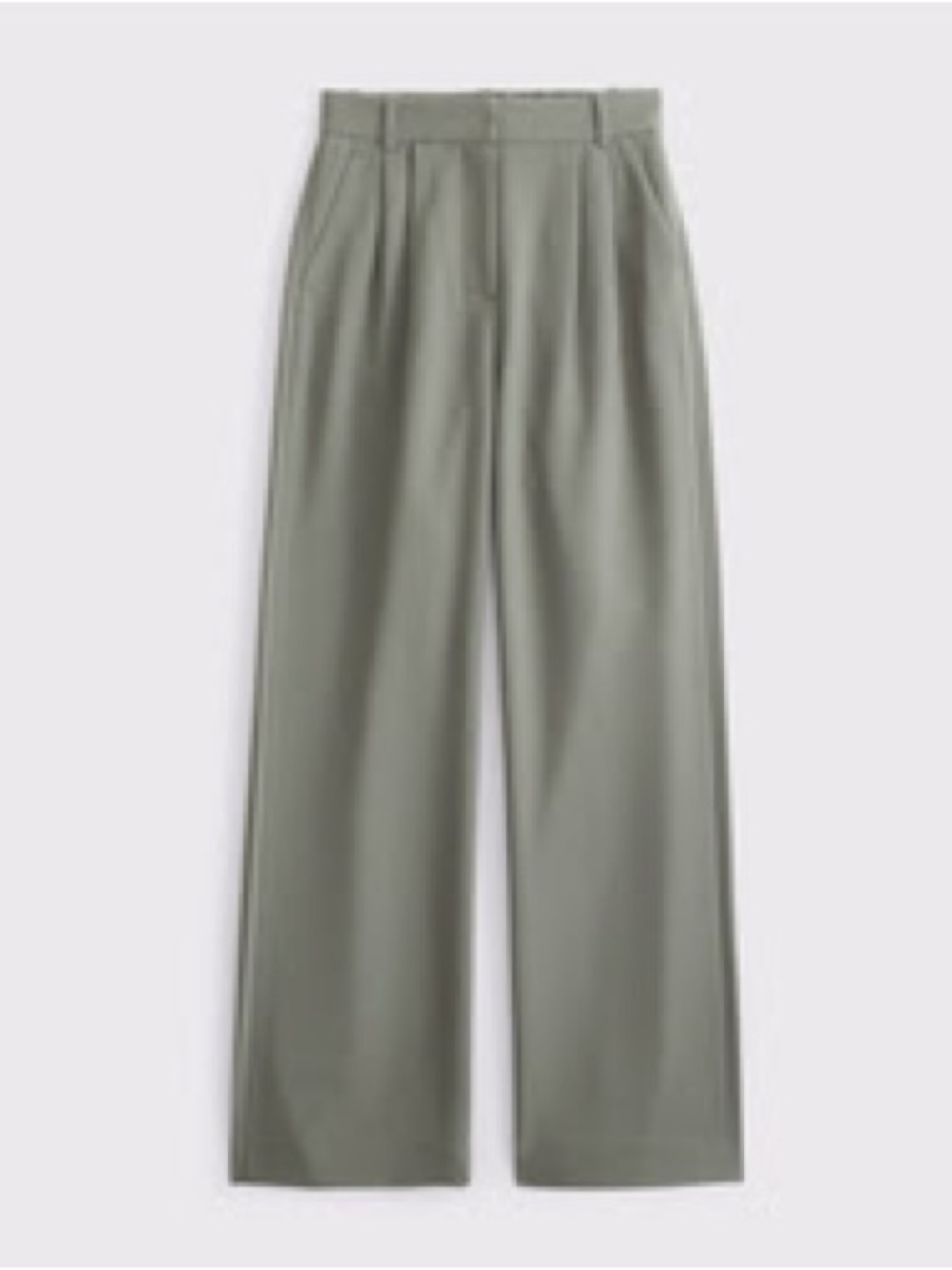 Abercrombie & Fitch Wide-Leg Trousers in Sage